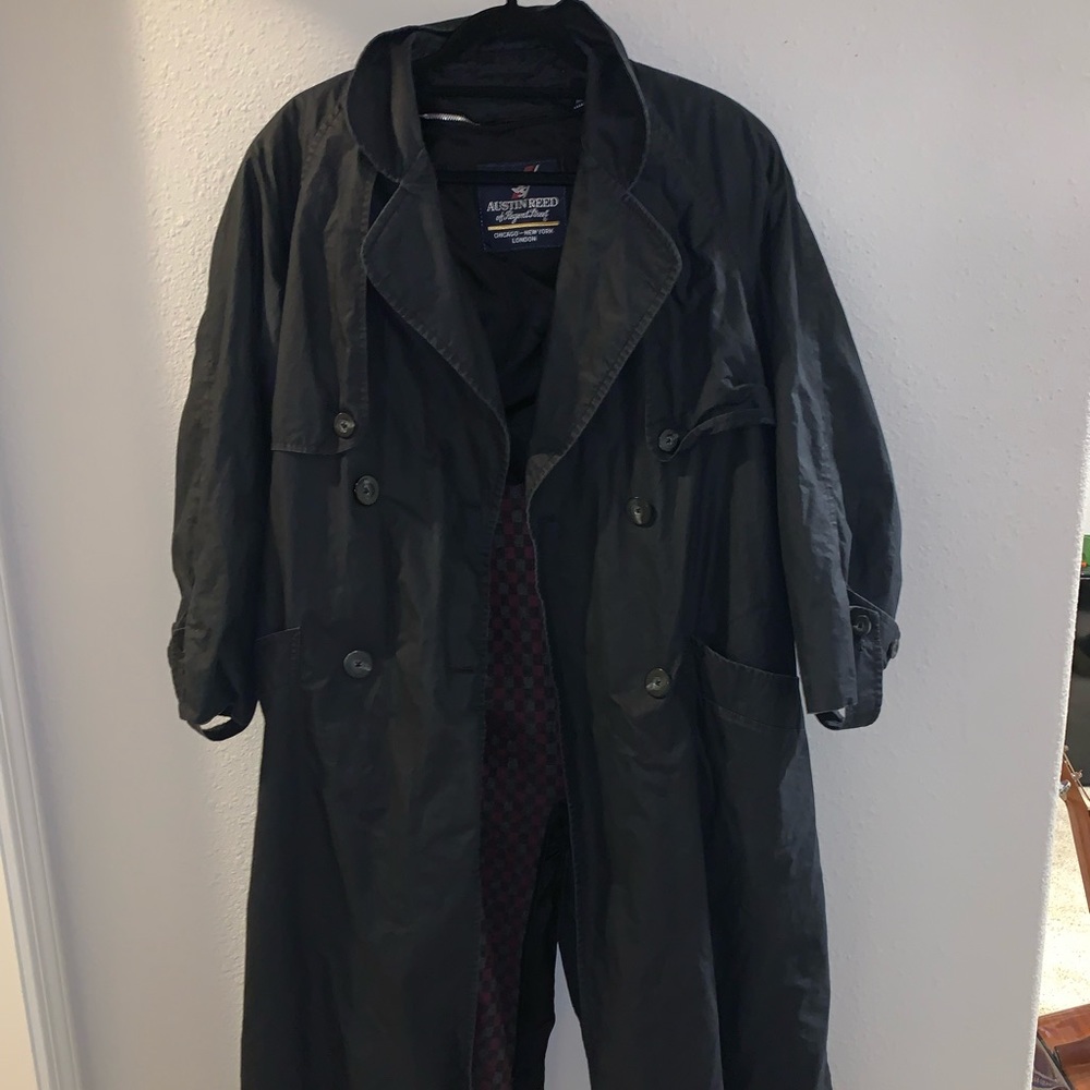 Austin Reed Black trench coat.